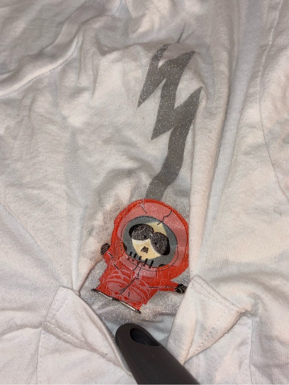 ⚡️ HUF X SOUTH PARK KENNY THUNDERSTRUCK LIGHTNING STRIKE WHITE POCKET T-SHIRT ⚡️ - Picture 3 of 10
